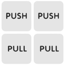 2 Pairs Door Sticker Acrylic Square For Daily Use