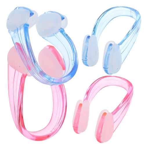 Nose Clip Pink Pc 4pcs 1.4x0.8x0.6in 1