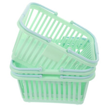 3 Pcs Storage Basket Plastic Bins Household Shopping Child