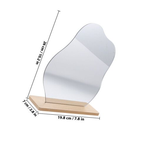 Wooden Acrylic Portable Desk Makeup Vanity Decor 1