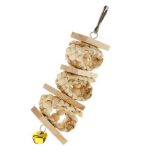 Parrot Chewing Toy Wooden Parrot Cage Bite Bird Toy