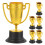 Trophy Cup Golden 6pcs 3.2x2.2x1.8in 9