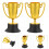 Trophy Cup Golden 6pcs 3.2x2.2x1.8in 10