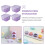 Food Storage Containers Purple 4pcs 2x2in 10