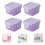 Food Storage Containers Purple 4pcs 2x2in 7