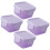 Food Storage Containers Purple 4pcs 2x2in 3