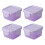 Food Storage Containers Purple 4pcs 2x2in 5