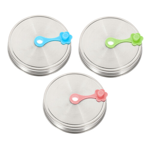 3Sets Mason Jar Rvs Met Rietje En Afsluiter