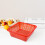 Plastic Storage Basket Square Shape Assorted Color 10pcs 6.9in 8
