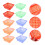 Plastic Storage Basket Square Shape Assorted Color 10pcs 6.9in 3