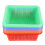 Plastic Storage Basket Square Shape Assorted Color 10pcs 6.9in 4