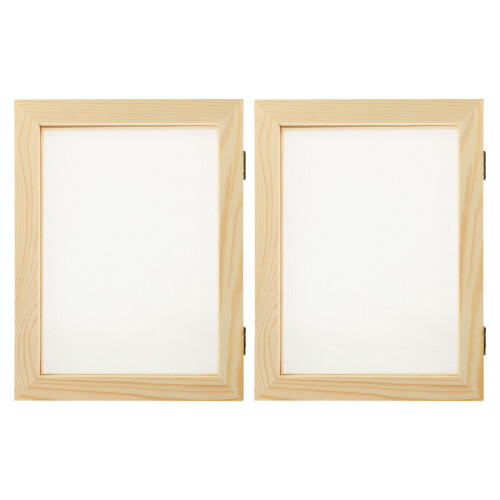 Papermaking Diy Paper Making Mould Pine Wood 2pcs