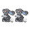 2 Vrouwelijke Broche Legering Dier Borstpelden 1