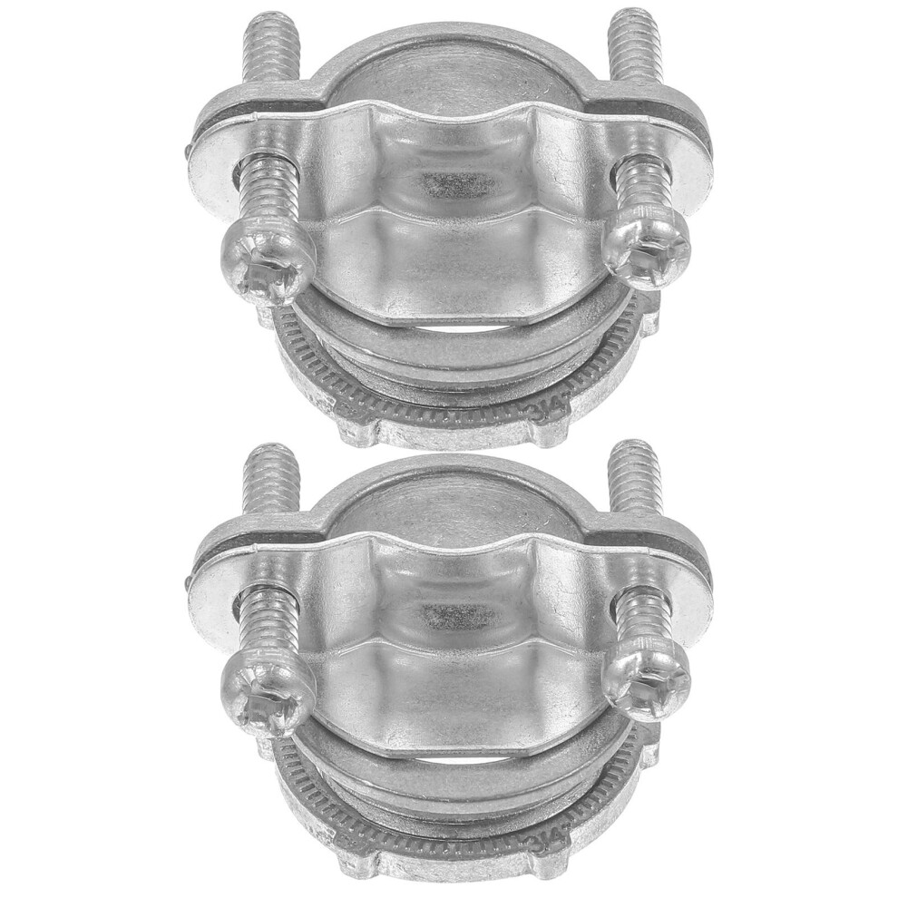 8Pcs Silver Zinc Alloy Wire Clamp 3/4 Inch Cable Connector For Pipe 3163543880199