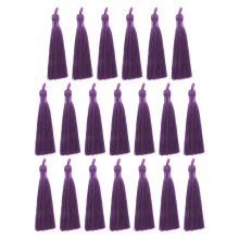 20Pièces Pompons Violets Longs Pour Bracelets, Porte-Clés, Boucles