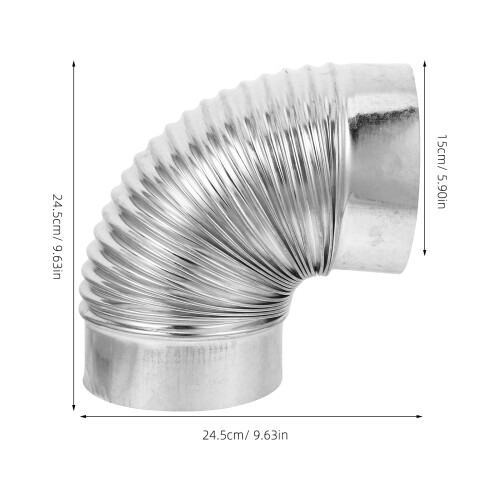 Reliable Stainless Steel Chimney Elbow For -Burning Silver 1