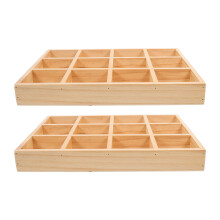 1X Sieradenbak Van Hout Met Vakken Voor Rings En Kettingen