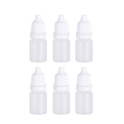 6pcs 5ml Plastic Eye Liquid Bottles Squeezable Dropper For Easy Use 2