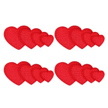 24St Charmante Hart Borduurstickers Patch Voor Kleding &