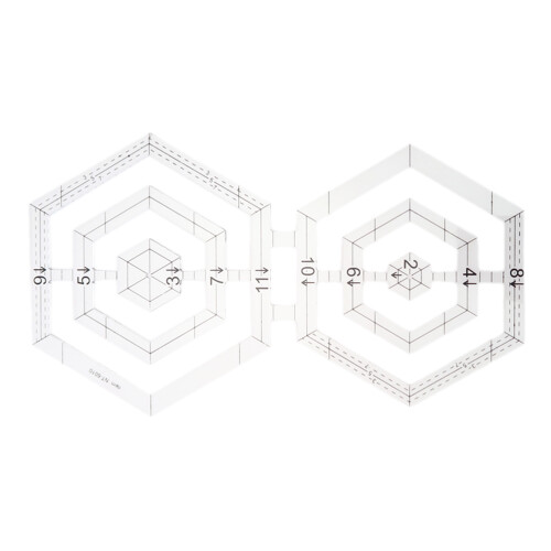 Sewing Template Ruler Quilting Rulers And Templates Hexagon