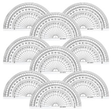 10 Pcs Protractor Office Supply 180 Degrees Student