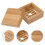 1Boîte Rangement En Bambou Beige Couvercle Drainage 10