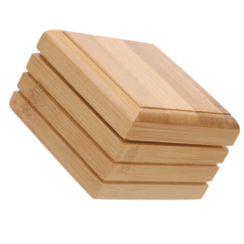 1Boîte Rangement En Bambou Beige Couvercle Drainage 2