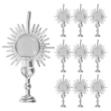 Vintage Decor Holiday Ornaments Silver Alloy 10pcs
