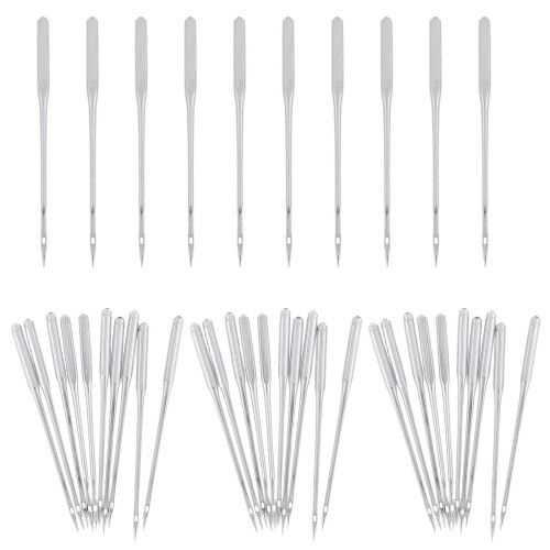 60 Pcs Sewing Machine Needle Office 3.80x0.20x0.10cm Silver