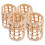 Cup Sleeve For Cups Beige Straw 4pcs 10