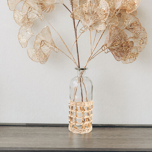 Cup Sleeve For Cups Beige Straw 4pcs 2