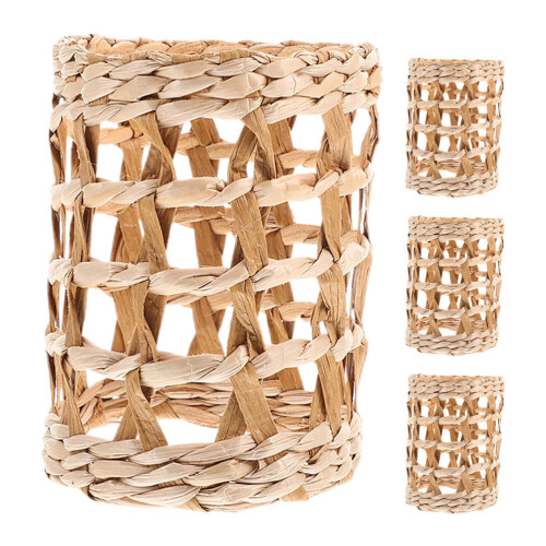 Cup Sleeve For Cups Beige Straw 4pcs