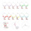 12pcs Bunny Glass Marker Wine Drinking Cup Rings 3