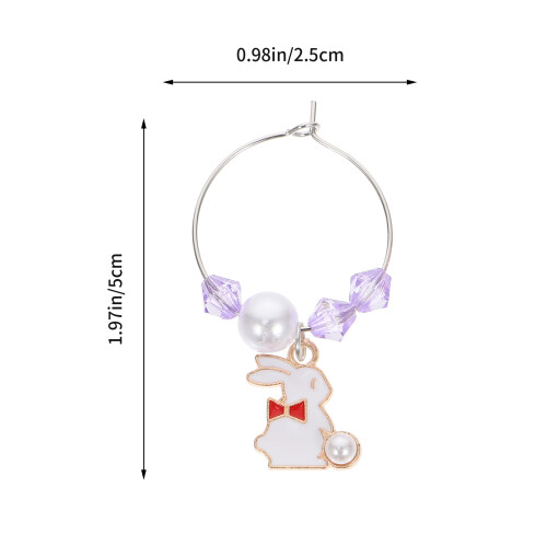 12pcs Bunny Glass Marker Wine Drinking Cup Rings 1