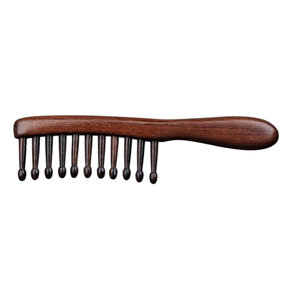 Totority Curly Hair Comb With Long Handle Wood Hair Comb Multi 1Set
