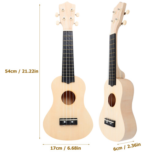 Raindrops Diy Kids Ukulele Wood Guitar For Beginners 1
