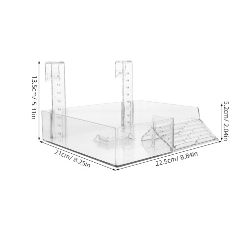 Transparant Turtle Hangend Zonneplatform Aquarium 2