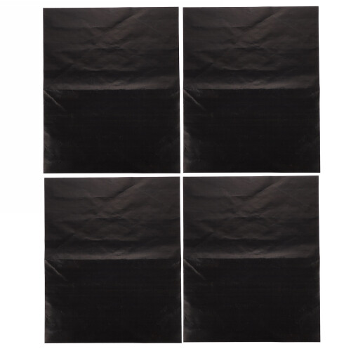 Black Bbq Pan Mat Durable Non-Stick For Home Baking 4pcs