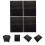 Black Bbq Pan Mat Durable Non-Stick For Home Baking 4pcs 5