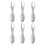 6 Pcs Stainless Steel Fruit Fork Child Picking Tool Dessert Forks 1