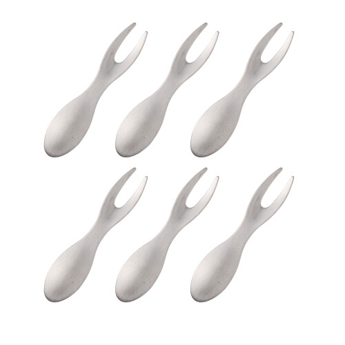 6 Pcs Stainless Steel Fruit Fork Child Picking Tool Dessert Forks 2