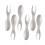 6 Pcs Stainless Steel Fruit Fork Child Picking Tool Dessert Forks 5