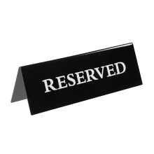 Table Reserved Signs Table Signs Black Acrylic 1pcs
