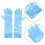 Gelbe Kinderhandschuhe Satin Light Blue 1 Pair 10