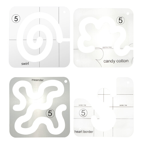 Sewing Patchwork Ruler Acrylic 4pcs 5.50x5.50x0.08in