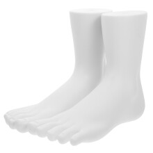 Mlins 2 Pcs Display Socks Female Feet Mannequin Foot Model Baby White