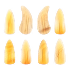 Yellow Guzheng Finger Protectors for Playing Lightweight Durable 8Pcs
