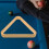 Light Brown Wood Triangle Rack For Pool Table Accessories 1pc 11