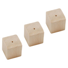 3Pcs Beige Wooden Carving Flower Nail Base Sturdy Baking Accessory