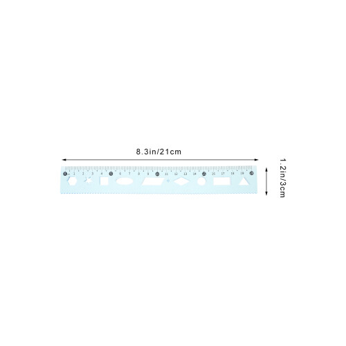 3 Sets Multi Functional Drawing Ruler Multi-Purpose High-Precision 1